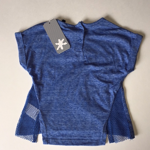 💕SOLD💕 Splendid Blue Mesh Tee - Picture 2 of 2